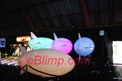 multi color blimps at Nickelodean Kids choice awrds after party RC remote control blimp